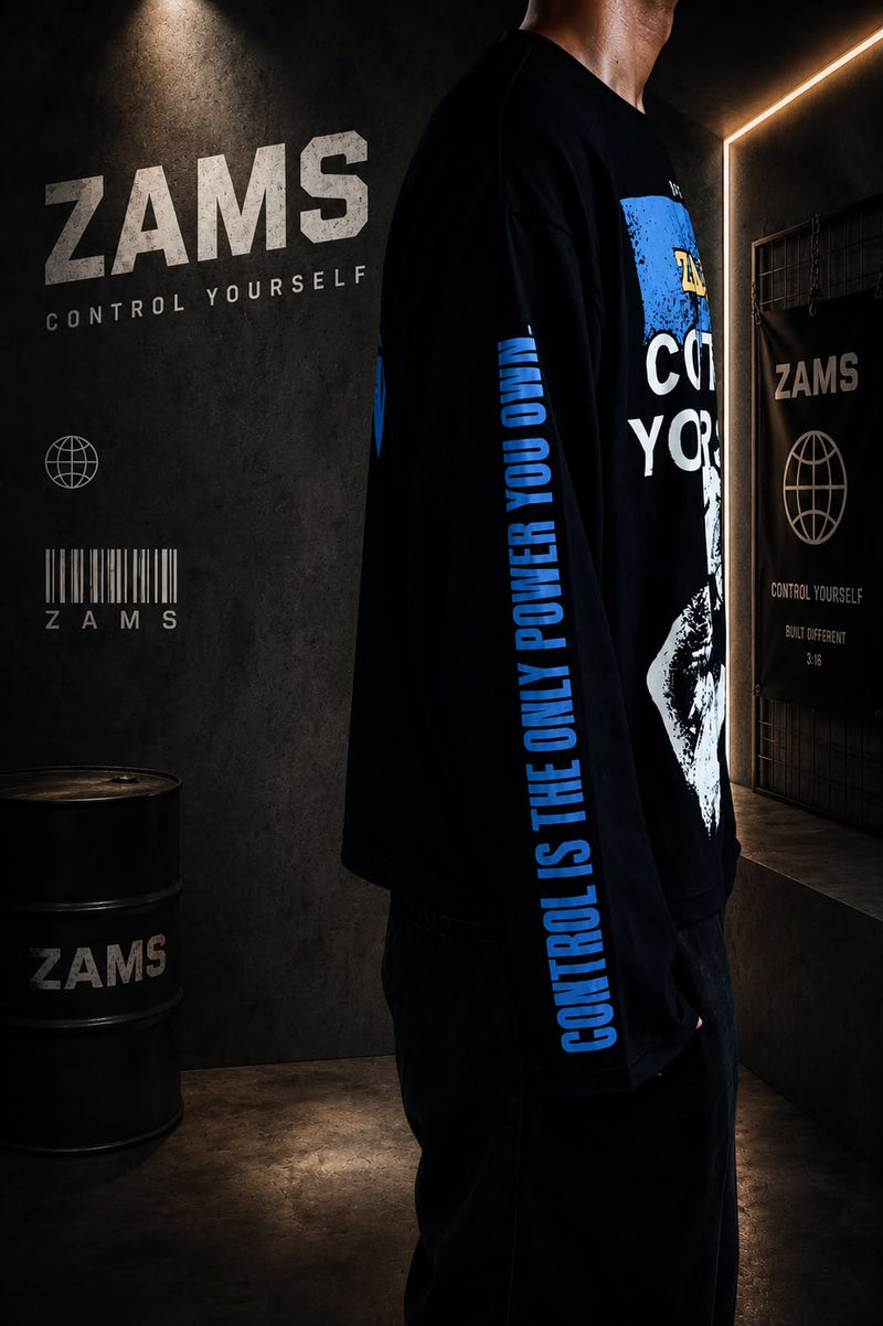 Control Yourself Boxy Fit Long Sleeve T-Shirt-3