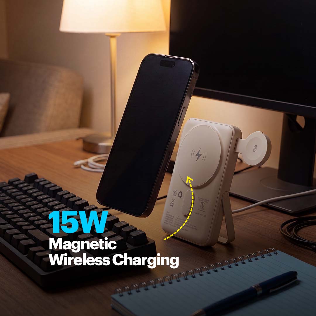 Omni 10000mAh Magnetic Wireless Powerbank with Apple Watch Charging