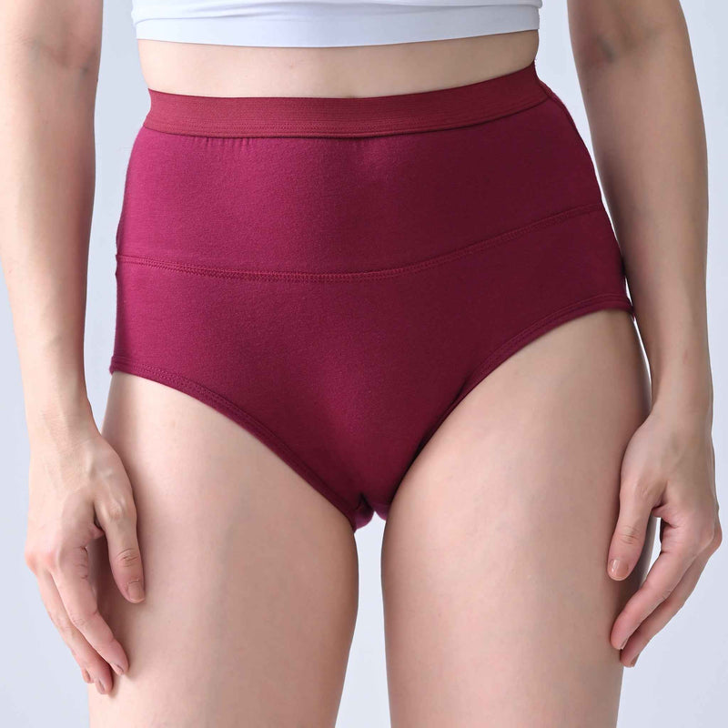 Leakproof Panties for Urine Leak – Cotton High-Waist, Reusable (Pack of 3) | Woomly