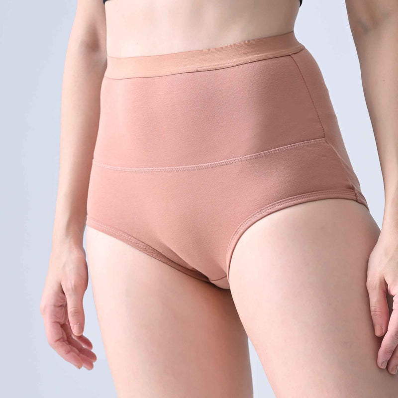 Leakproof Panties for Urine Leak – Cotton High-Waist, Reusable (Pack of 3) | Woomly