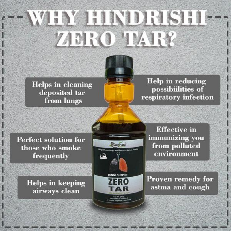 Hindrishi Zero tar Syrup for Lungs and Respiratory Tract Detox ( 150ml Each Bottle) NO ADDED SUGAR-3