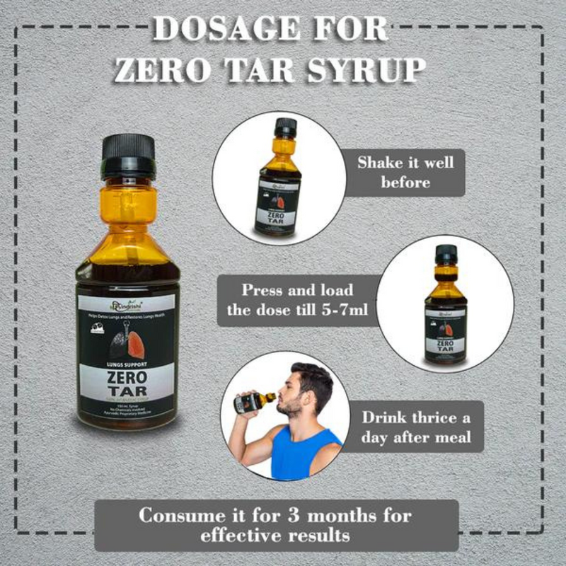 Hindrishi Zero tar Syrup for Lungs and Respiratory Tract Detox ( 150ml Each Bottle) NO ADDED SUGAR-4