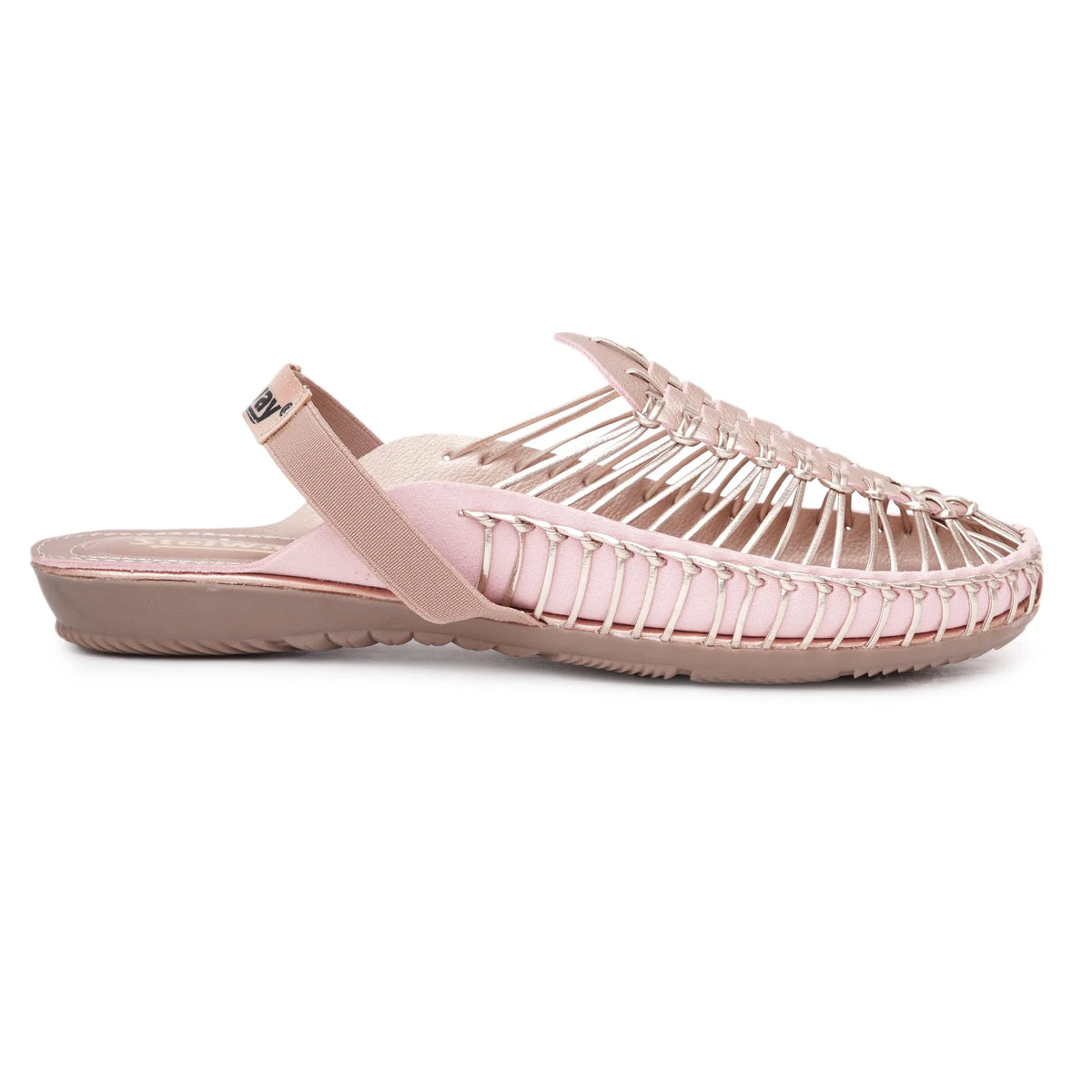 Metallic Rose Gold Handcrafted Clogs-5