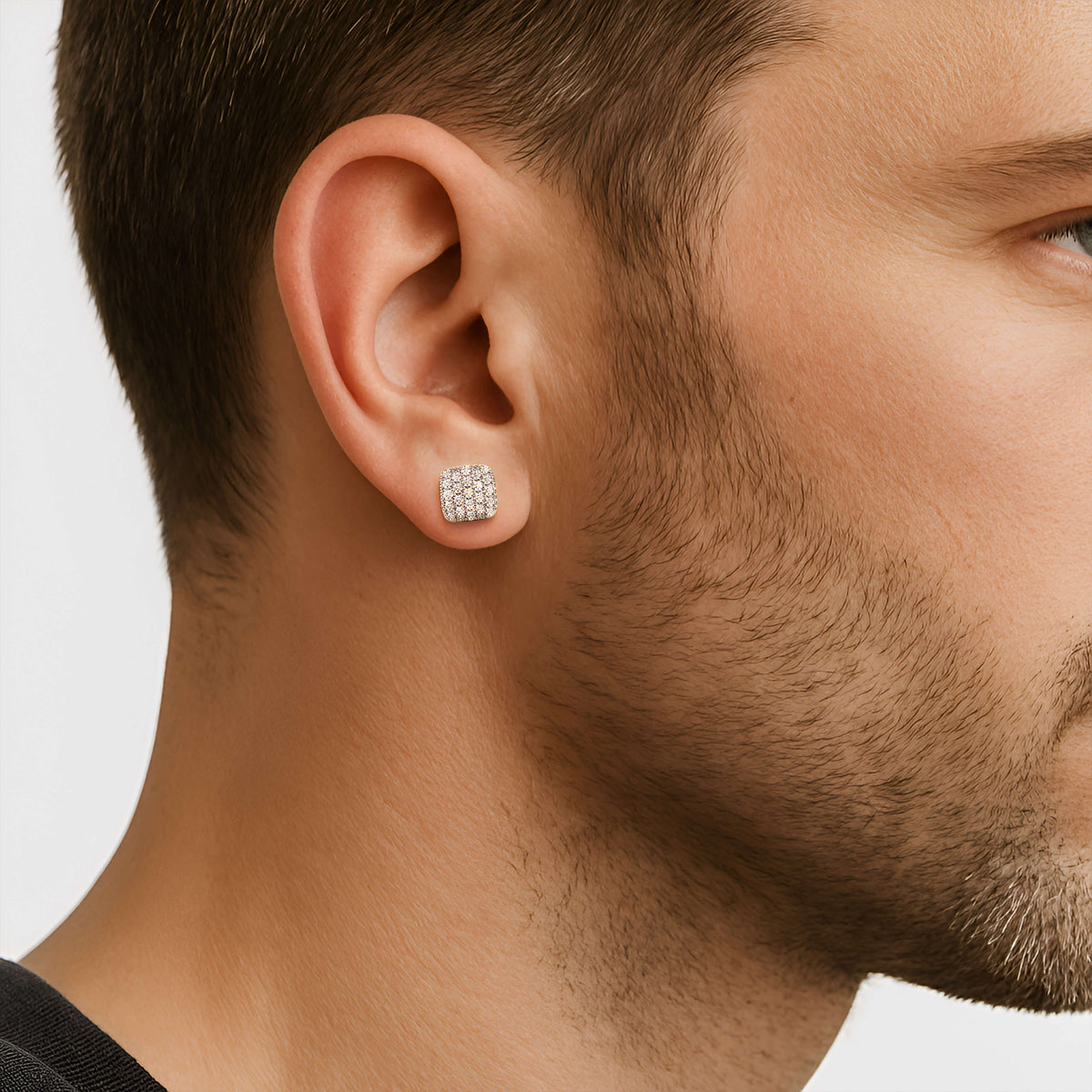 Aeris CZ Stud Earring (Single Piece) | 925 Sterling Silver, AAAAA Grade Cubic Zirconia & Glossy Finish