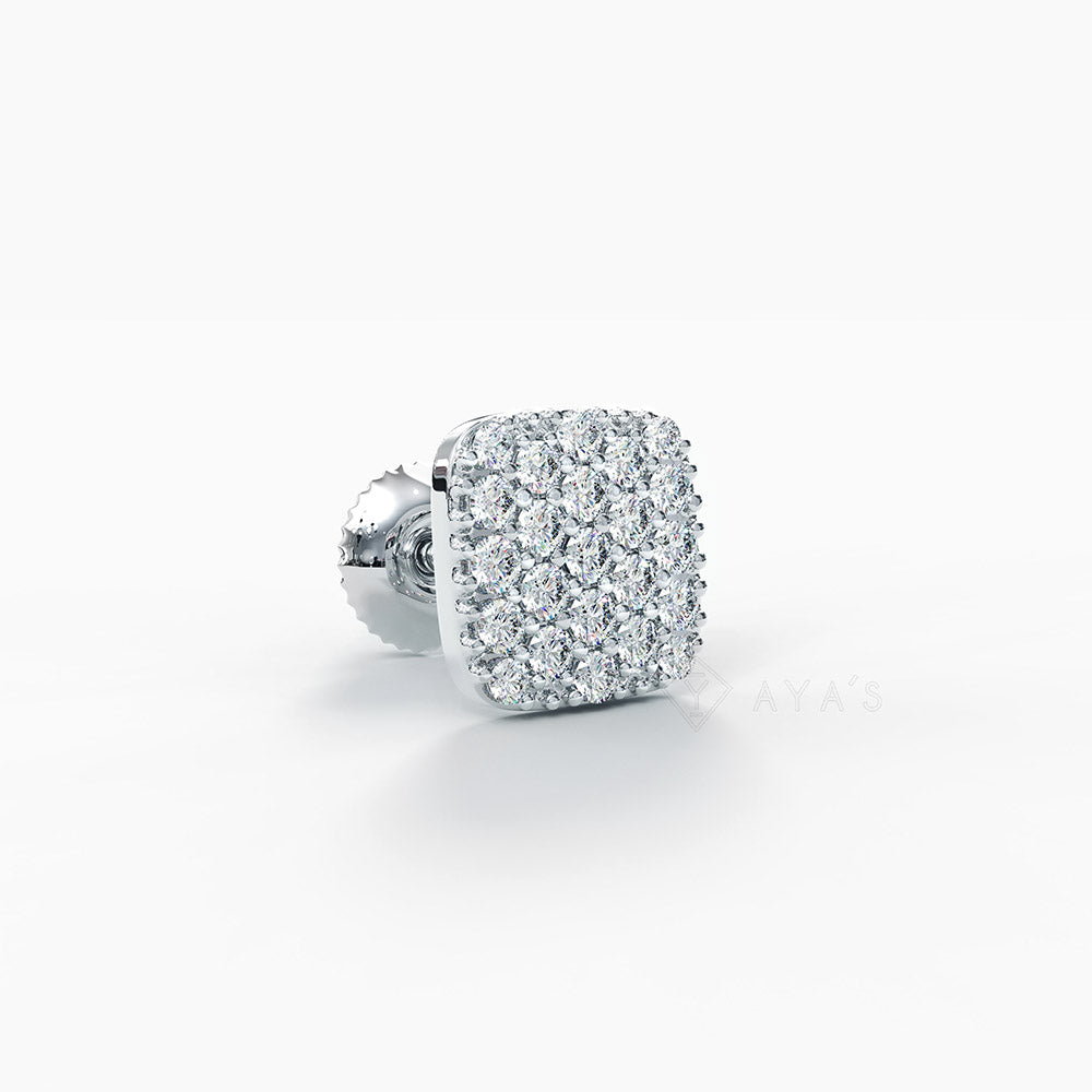 Aeris CZ Stud Earring (Single Piece) | 925 Sterling Silver, AAAAA Grade Cubic Zirconia & Glossy Finish
