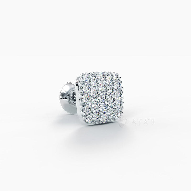Aeris CZ Stud Earring (Single Piece) | 925 Sterling Silver, AAAAA Grade Cubic Zirconia & Glossy Finish