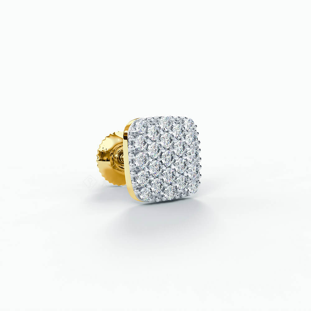 Aeris CZ Stud Earring (Single Piece) | 925 Sterling Silver, AAAAA Grade Cubic Zirconia & Glossy Finish