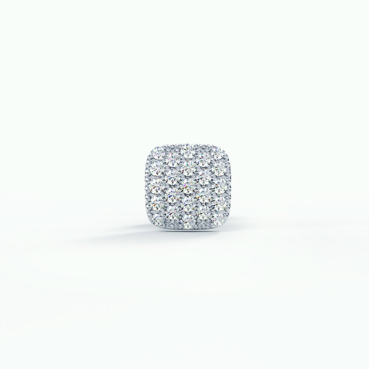 Aeris CZ Stud Earring (Single Piece) | 925 Sterling Silver, AAAAA Grade Cubic Zirconia & Glossy Finish