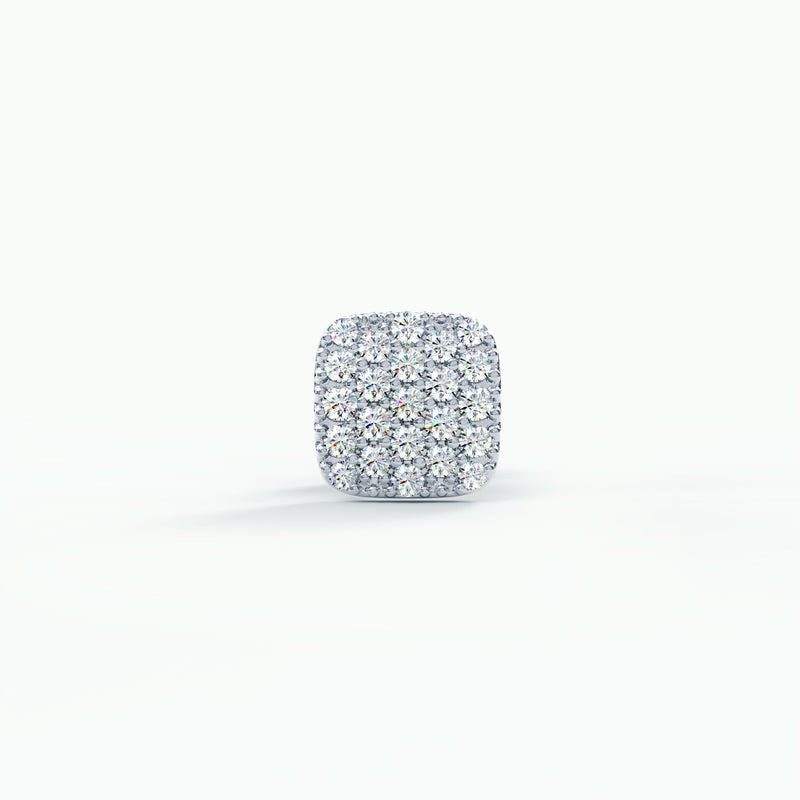 Aeris CZ Stud Earring (Single Piece) | 925 Sterling Silver, AAAAA Grade Cubic Zirconia & Glossy Finish