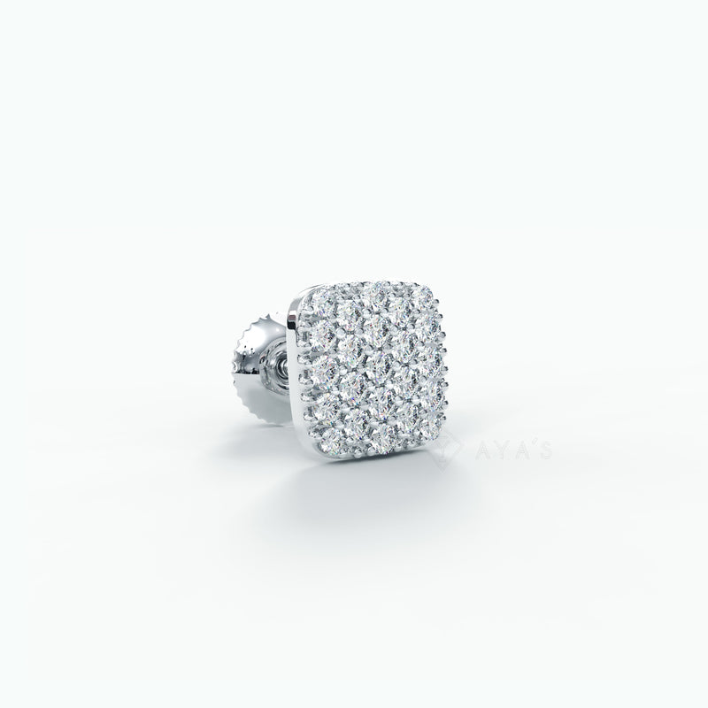 Aeris CZ Stud Earring (Single Piece) | 925 Sterling Silver, AAAAA Grade Cubic Zirconia & Glossy Finish