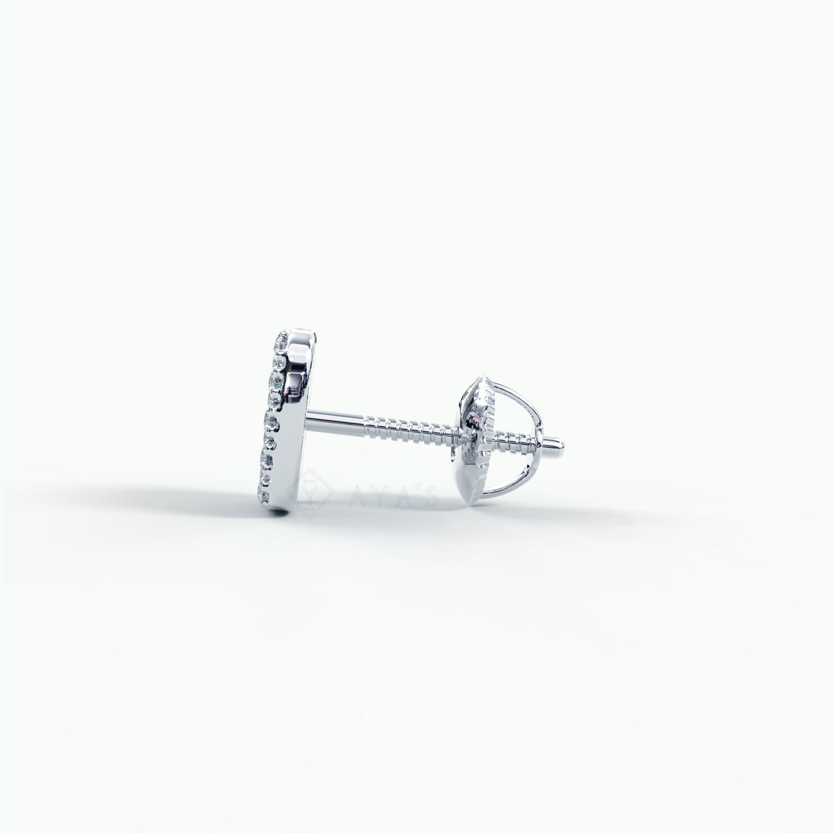 Aeris CZ Stud Earring (Single Piece) | 925 Sterling Silver, AAAAA Grade Cubic Zirconia & Glossy Finish