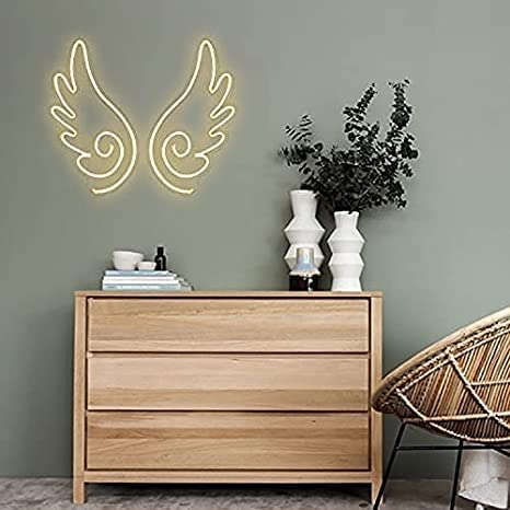 Angel Wings Neon Sign（30×12 inches） Neonsignsindia