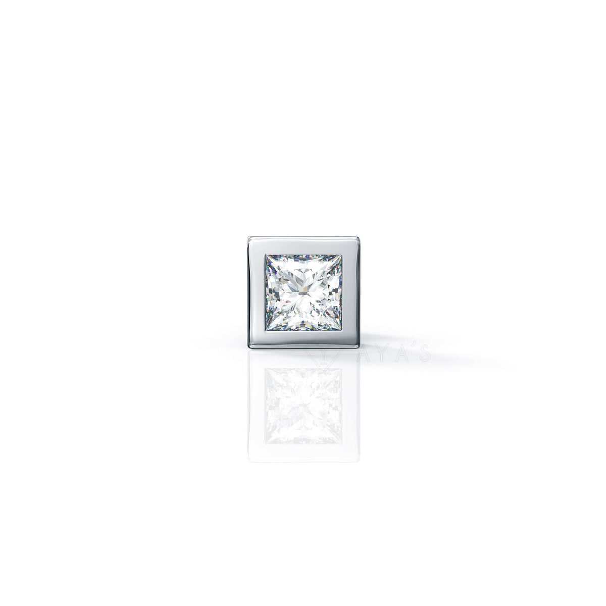 Apex Solitaire CZ Stud Earring (Single Stud) | 925 Sterling Silver, AAAA Grade Cubic Zirconia & Glossy Finish