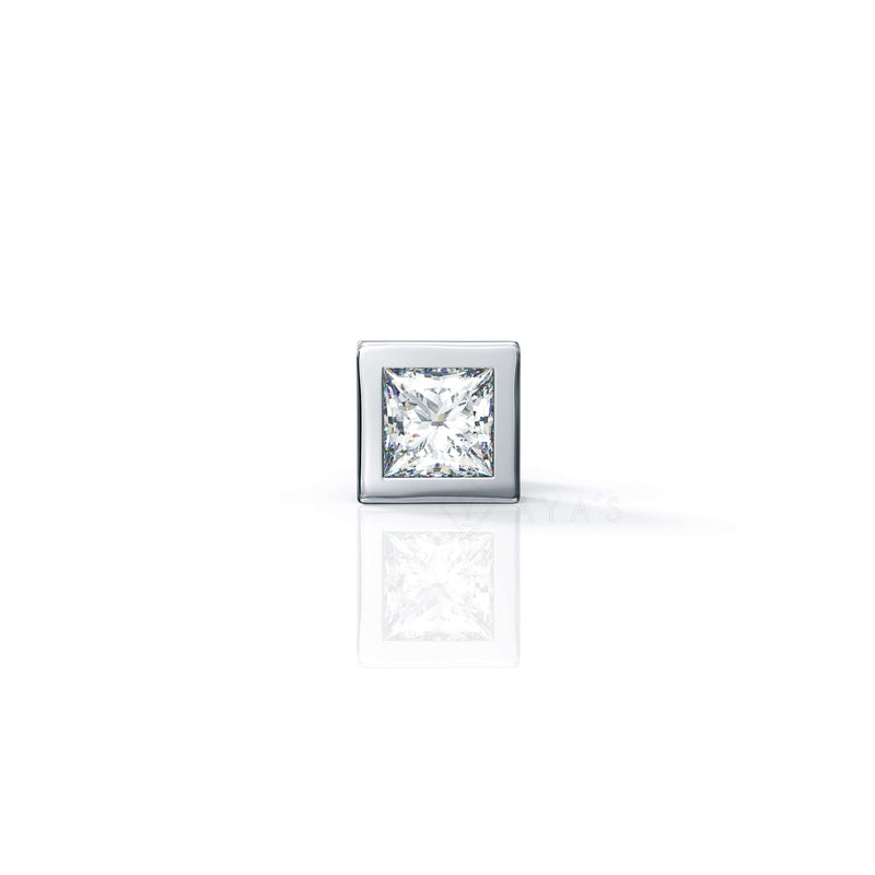 Apex Solitaire CZ Stud Earring (Single Stud) | 925 Sterling Silver, AAAA Grade Cubic Zirconia & Glossy Finish