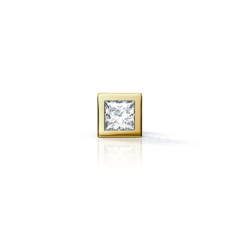 Apex Solitaire CZ Stud Earring (Single Stud) | 925 Sterling Silver, AAAA Grade Cubic Zirconia & Glossy Finish