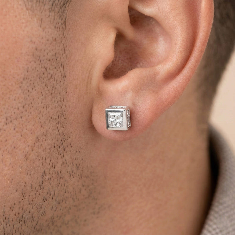 Apex Solitaire CZ Stud Earring (Single Stud) | 925 Sterling Silver, AAAA Grade Cubic Zirconia & Glossy Finish