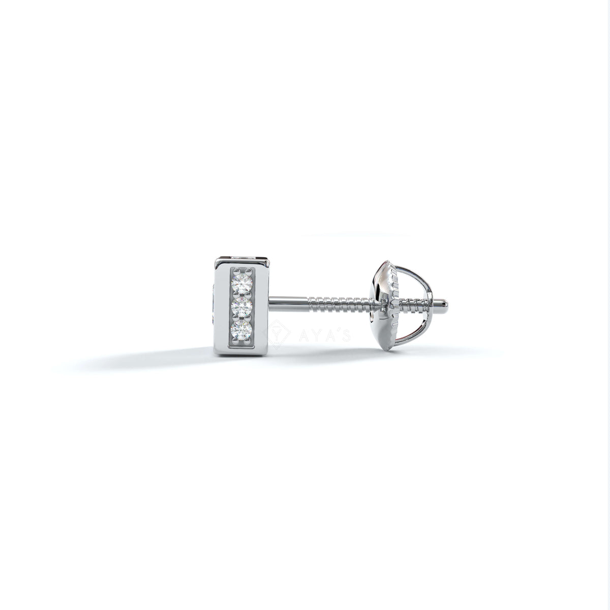 Apex Solitaire CZ Stud Earring (Single Stud) | 925 Sterling Silver, AAAA Grade Cubic Zirconia & Glossy Finish