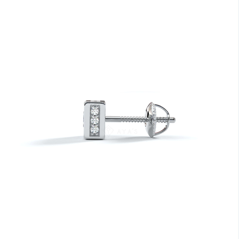 Apex Solitaire CZ Stud Earring (Single Stud) | 925 Sterling Silver, AAAA Grade Cubic Zirconia & Glossy Finish