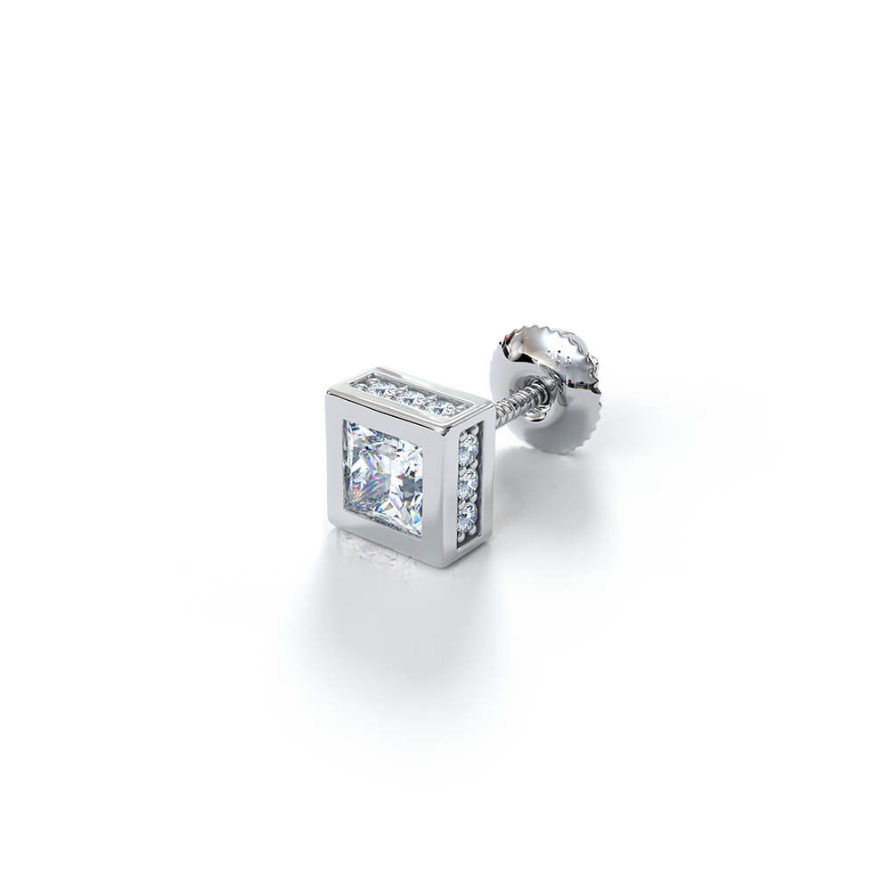 Apex Solitaire CZ Stud Earring (Single Stud) | 925 Sterling Silver, AAAA Grade Cubic Zirconia & Glossy Finish