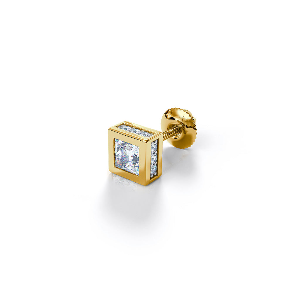 Apex Solitaire CZ Stud Earring (Single Stud) | 925 Sterling Silver, AAAA Grade Cubic Zirconia & Glossy Finish
