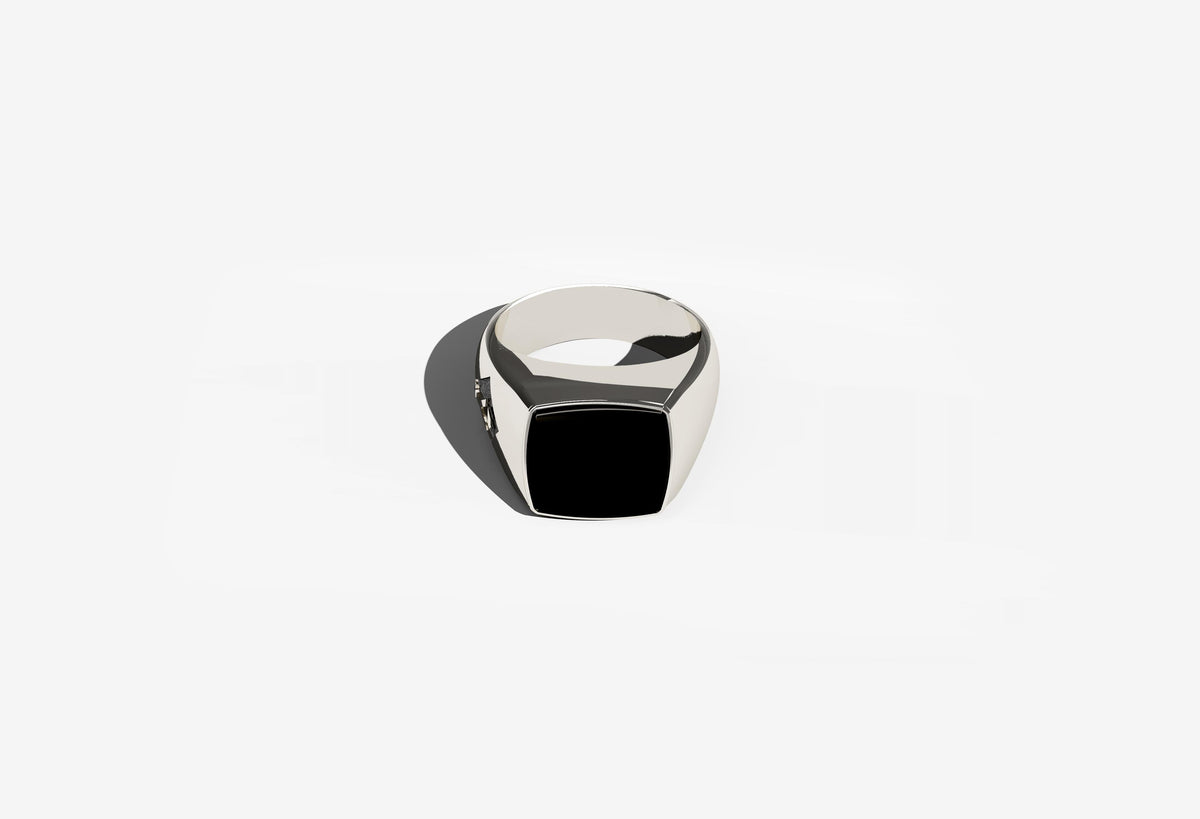 Ares Ring | 925 Sterling Silver, Natural Gemstone, Rhodium Plating & Glossy Finish