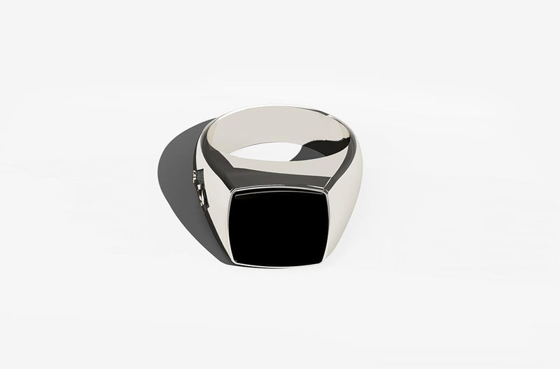 Ares Ring | 925 Sterling Silver, Natural Gemstone, Rhodium Plating & Glossy Finish