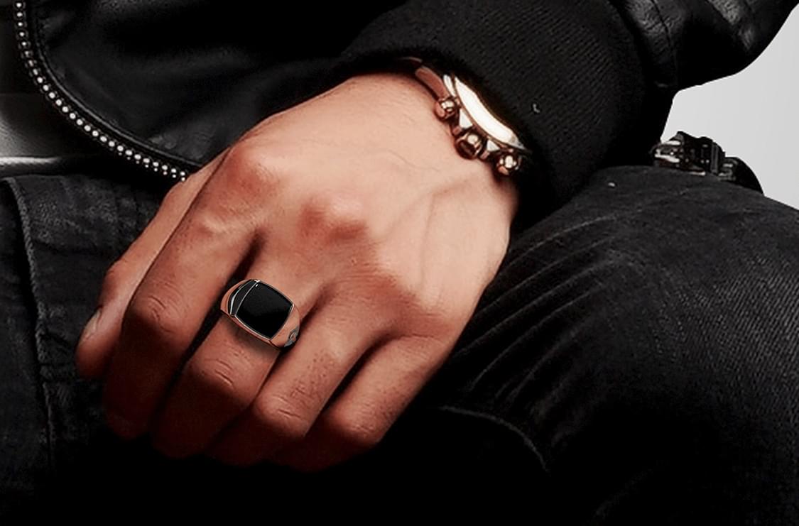 Ares Ring | 925 Sterling Silver, Natural Gemstone, Rhodium Plating & Glossy Finish