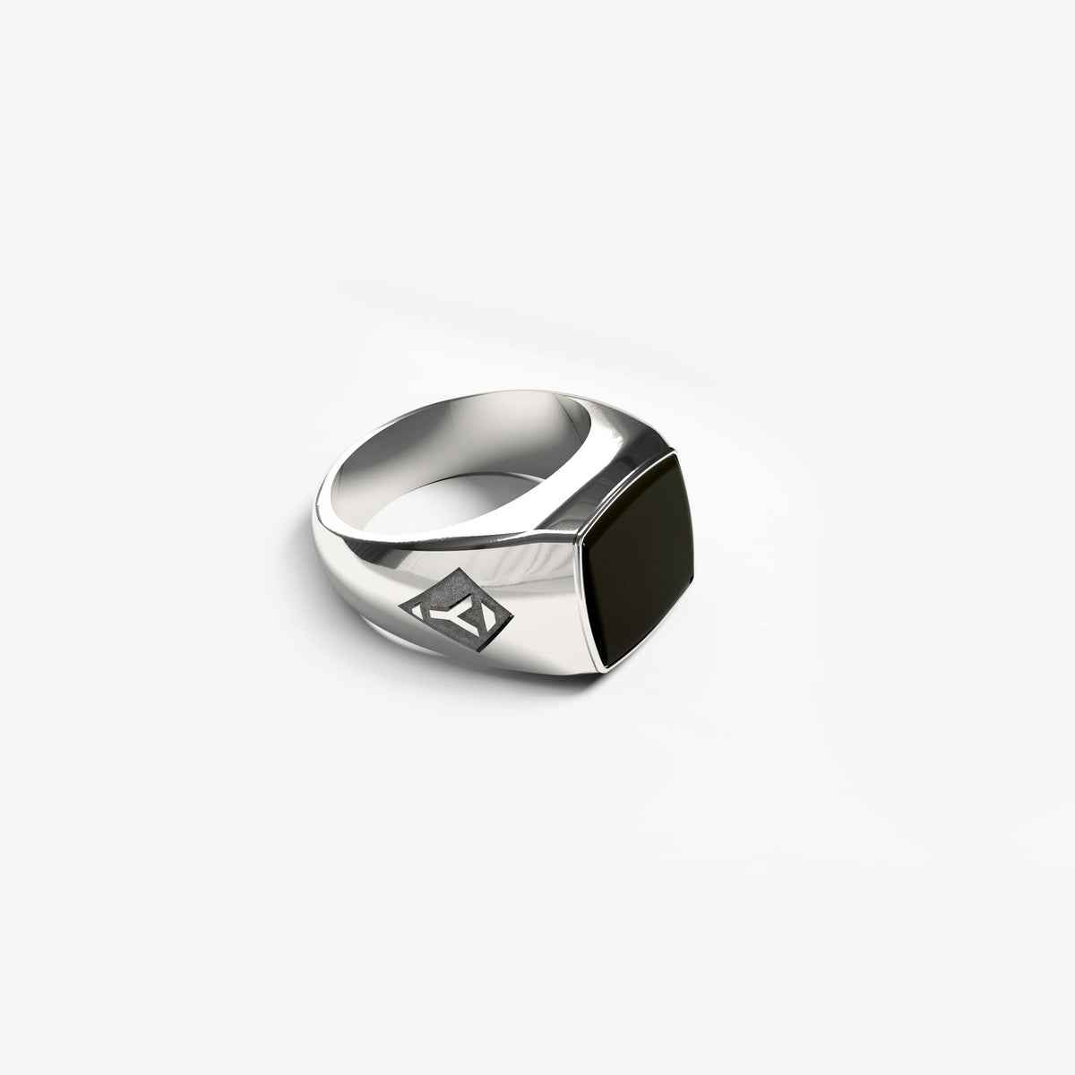 Ares Ring | 925 Sterling Silver, Natural Gemstone, Rhodium Plating & Glossy Finish