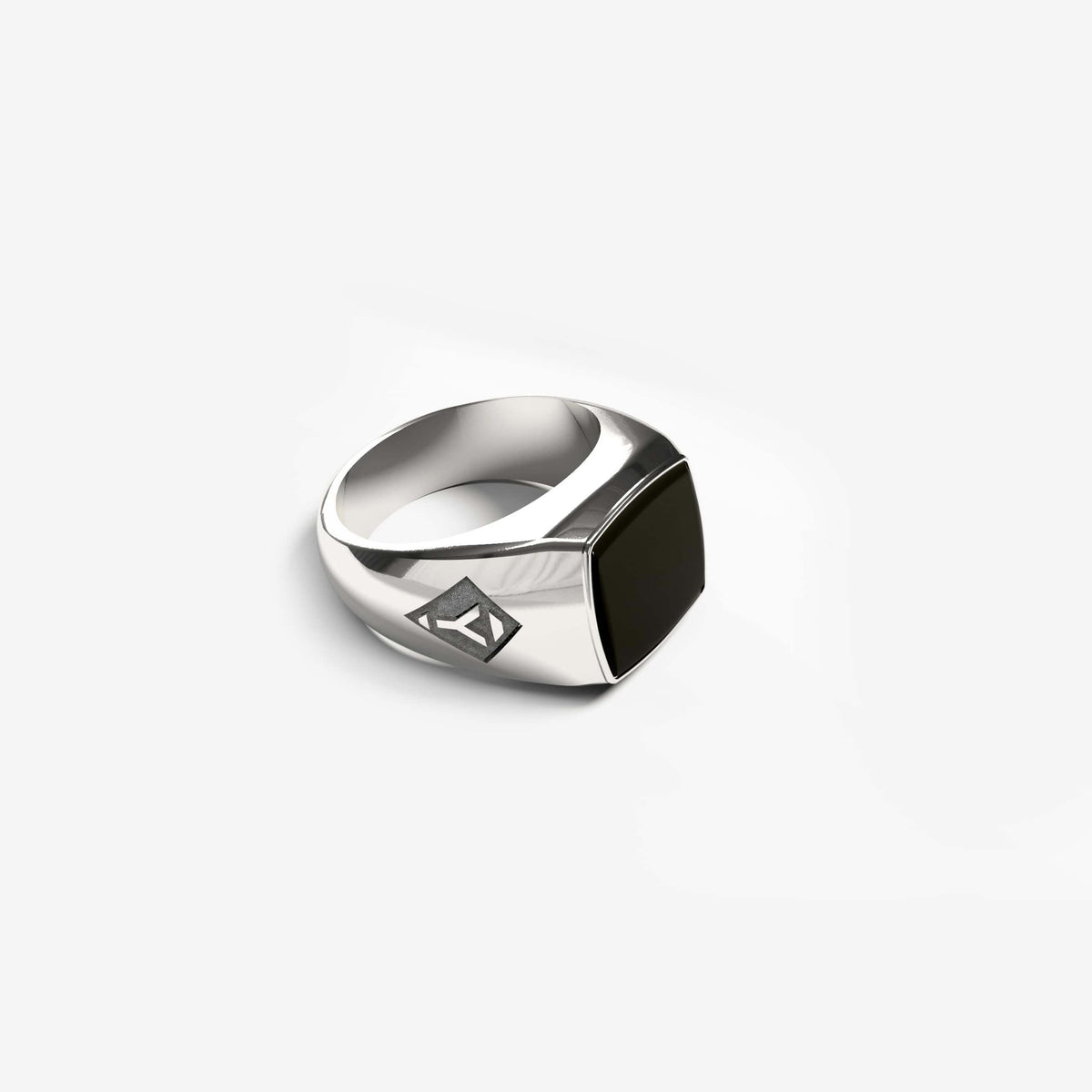 Ares Ring | 925 Sterling Silver, Natural Gemstone, Rhodium Plating & Glossy Finish