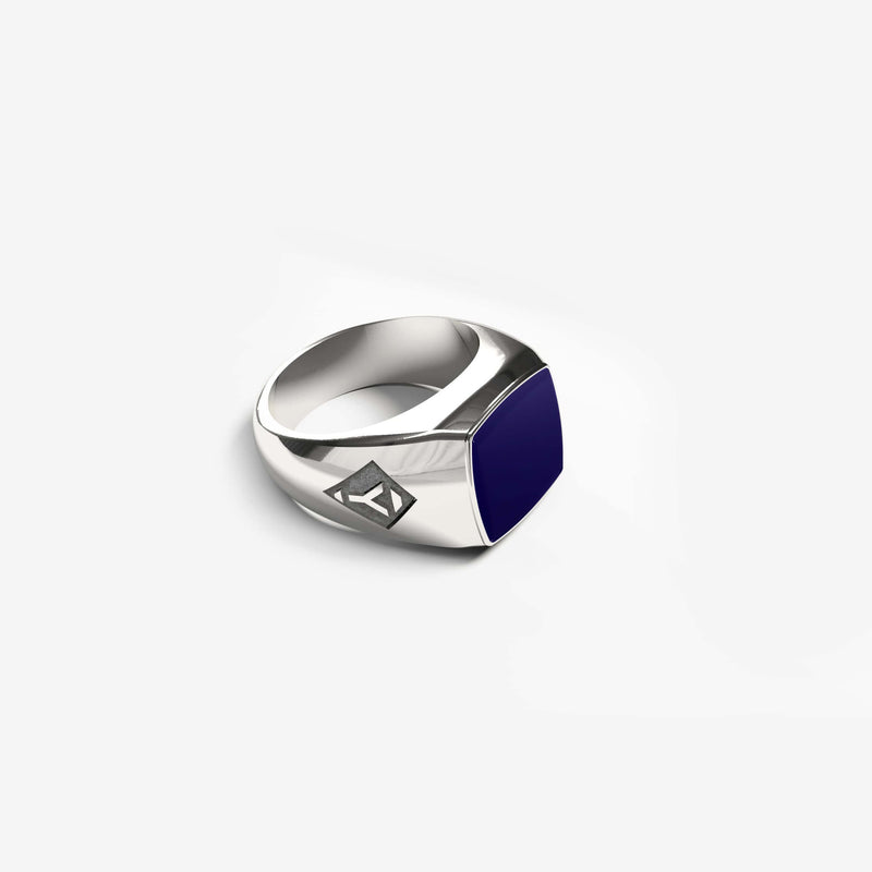 Ares Ring | 925 Sterling Silver, Natural Gemstone, Rhodium Plating & Glossy Finish