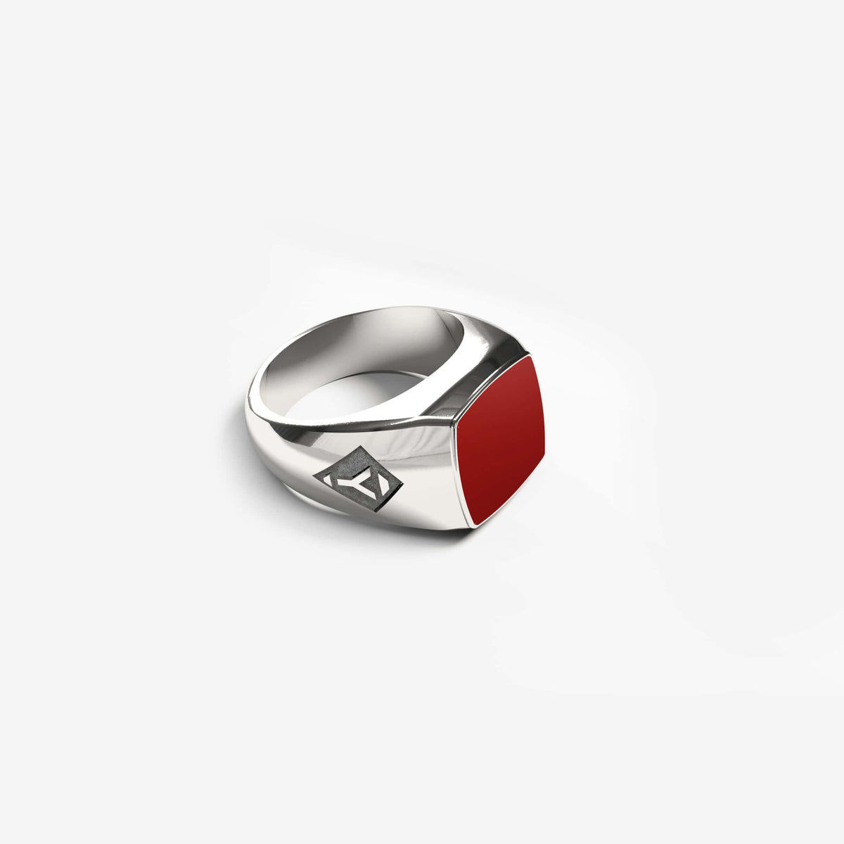 Ares Ring | 925 Sterling Silver, Natural Gemstone, Rhodium Plating & Glossy Finish