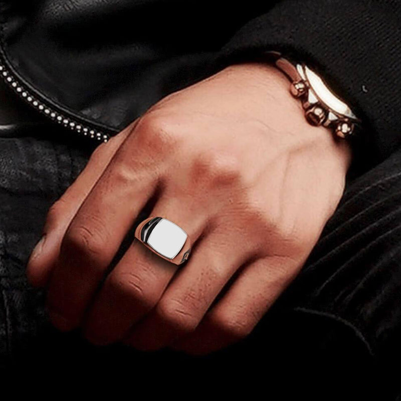 Ares Ring | 925 Sterling Silver, Natural Gemstone, Rhodium Plating & Glossy Finish