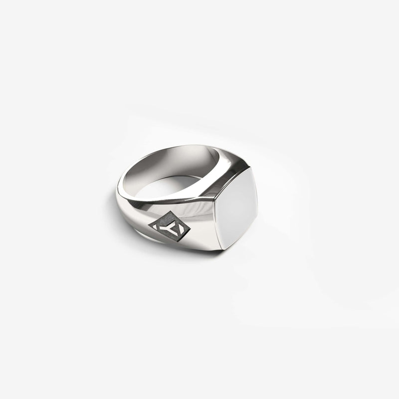 Ares Ring | 925 Sterling Silver, Natural Gemstone, Rhodium Plating & Glossy Finish
