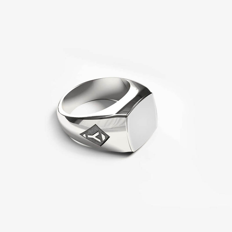 Ares Ring | 925 Sterling Silver, Natural Gemstone, Rhodium Plating & Glossy Finish