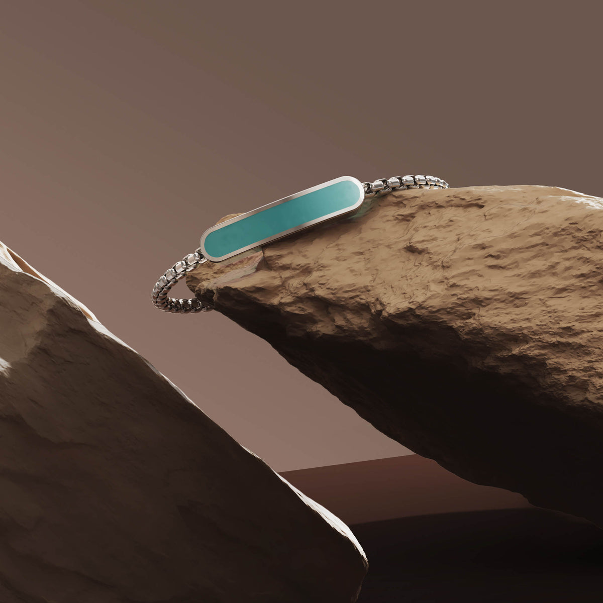 Aster Men's Bracelet | 925 Sterling Silver, Rhodium Plating & Glossy Finish