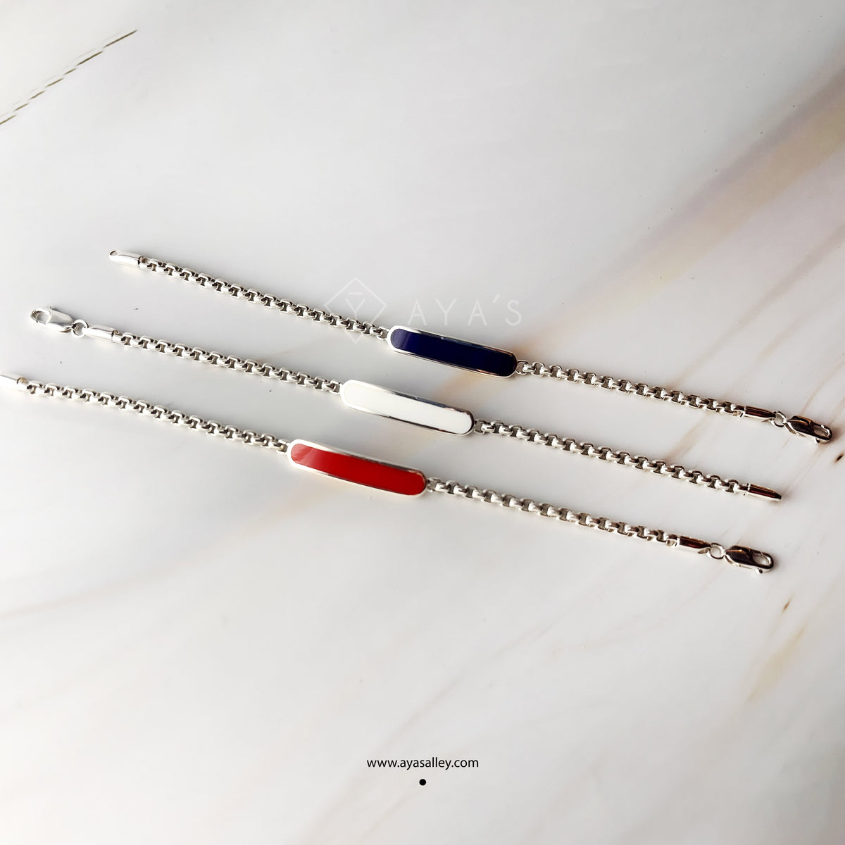 Aster Men's Bracelet | 925 Sterling Silver, Rhodium Plating & Glossy Finish