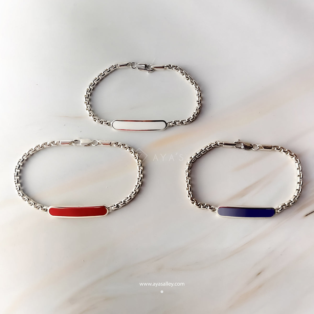 Aster Men's Bracelet | 925 Sterling Silver, Rhodium Plating & Glossy Finish