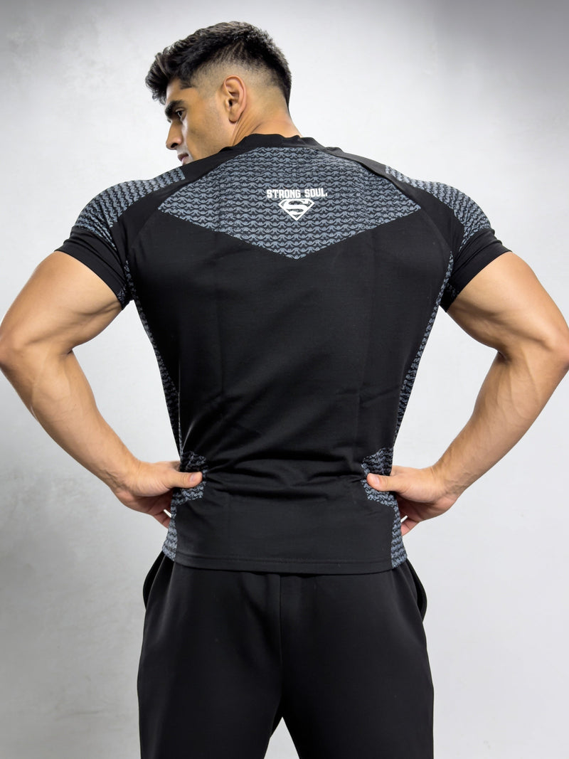 Hero Black Red - Cotton Lycra Compression