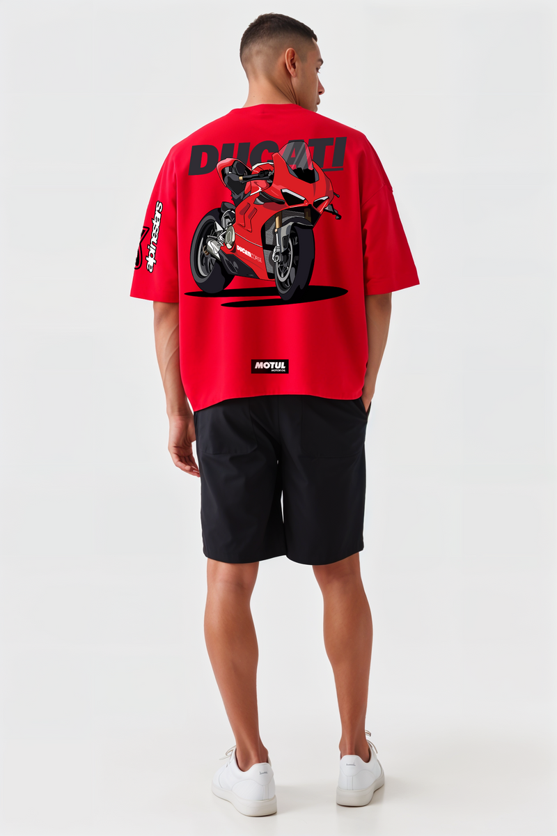 T-Shirt - Red - Ducati Corse - Oversized