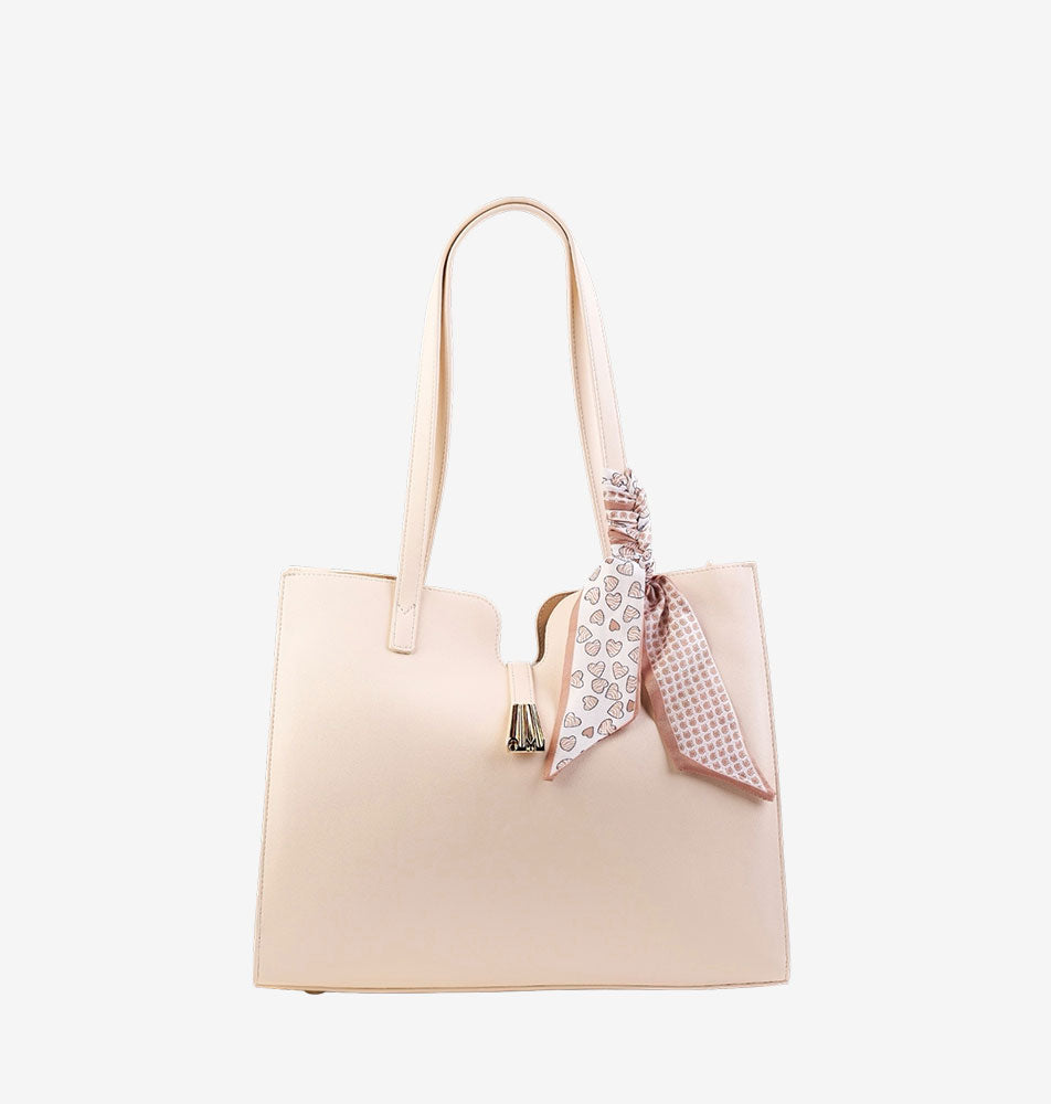 Culge Chicago "The Loop" Sculpted Office Tote – Alabaster Silk-1