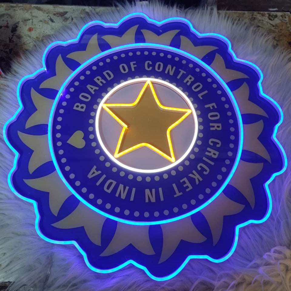 BCCI Logo Neon LED Wall Sign – Board of Control for Cricket in India Neon Light | Neon Signs India — Image 3