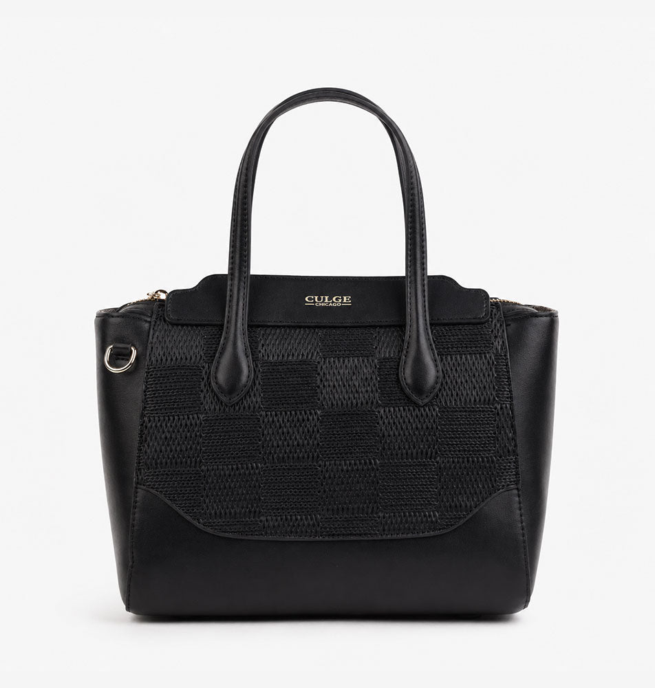 Culge Chicago "The Millennium" Checker-Mesh Satchel – Matte Onyx-1
