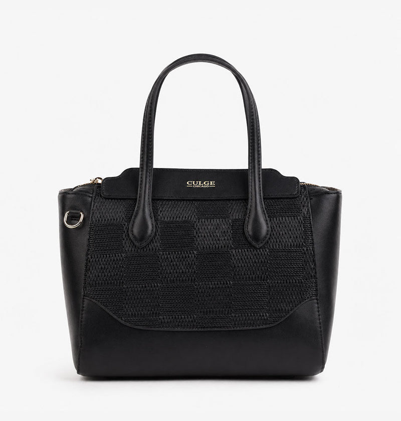 Culge Chicago "The Millennium" Checker-Mesh Satchel – Matte Onyx-1