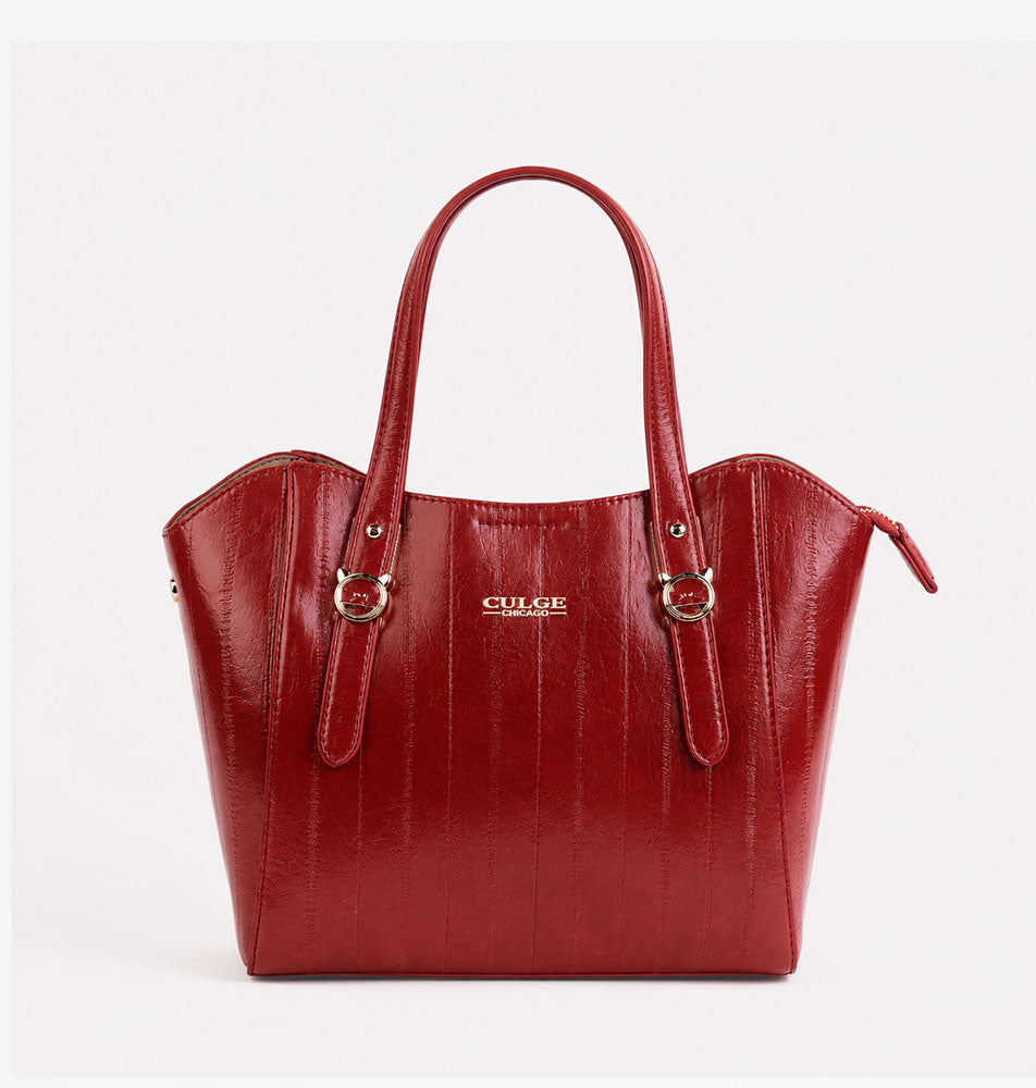 Culge Chicago "The Drake" Convertible Satchel – Crimson Noir-1