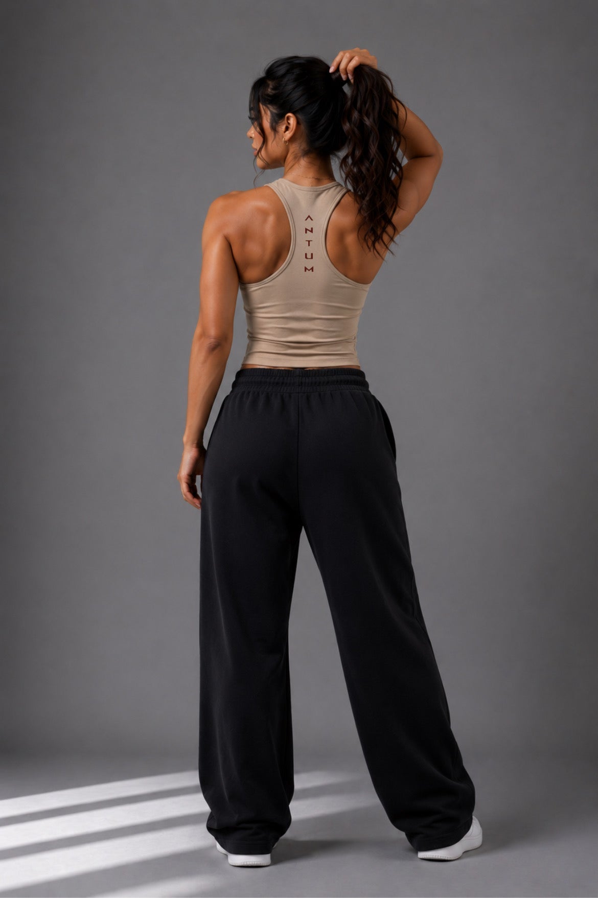 Beige Cotton Stringer (Tank Top)