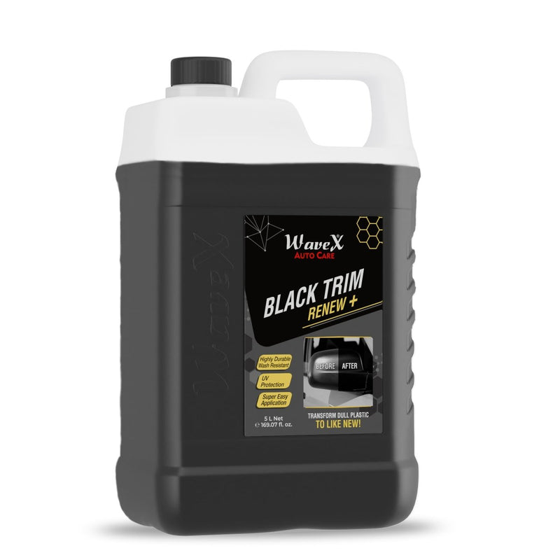 Black Trim Renew+ | Restores Faded Car & Bike Exterior Plastic Trim | Long-Lasting Deep Black Shine, UV & Dust Protection