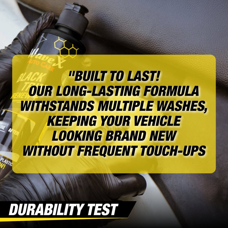 Black Trim Renew+ | Restores Faded Car & Bike Exterior Plastic Trim | Long-Lasting Deep Black Shine, UV & Dust Protection