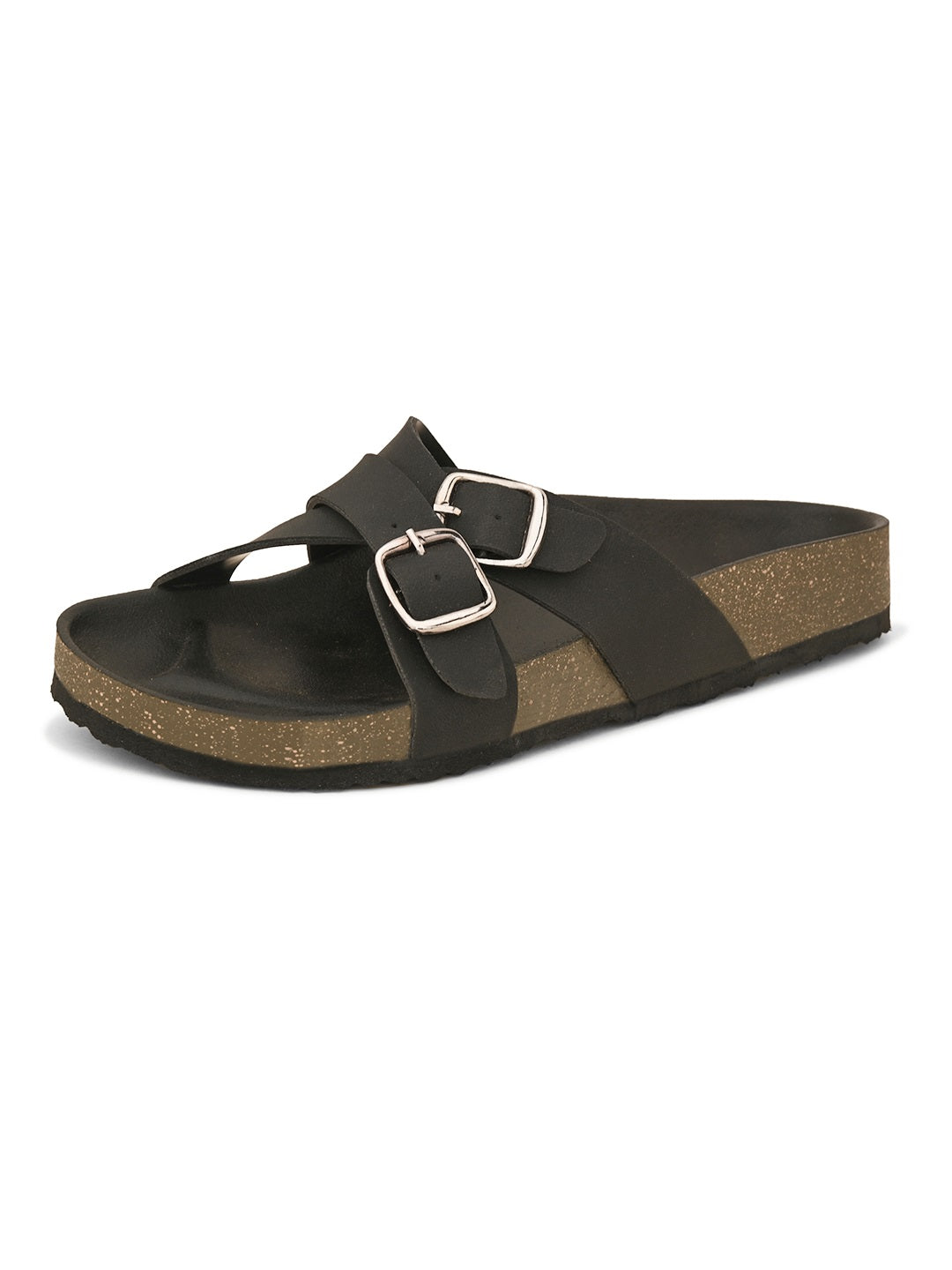 Women One Toe Flats with Buckles-4