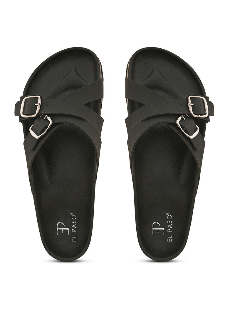 Women One Toe Flats with Buckles-5