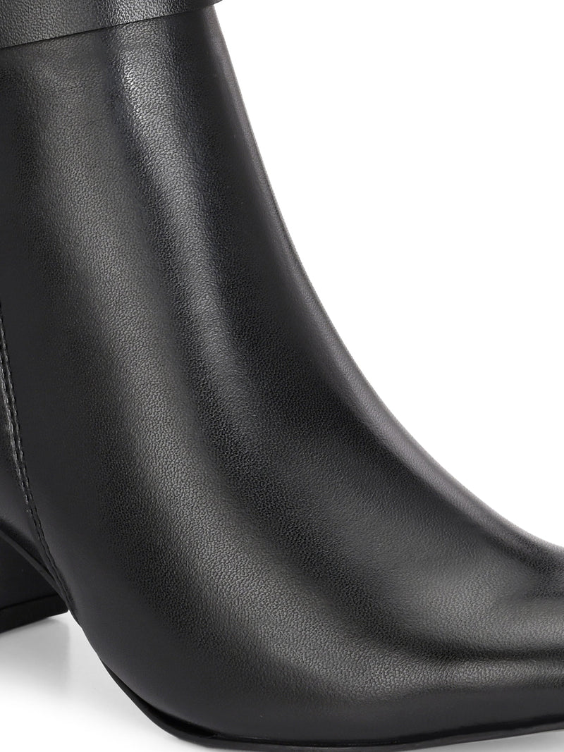 El Paso Women Faux Leather Casual Chelsea Boots-5